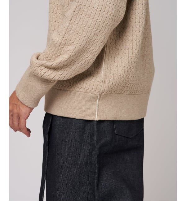 EDIFICE「スウェット ライク スモール ケーブル ニット」|ニット・セーター|