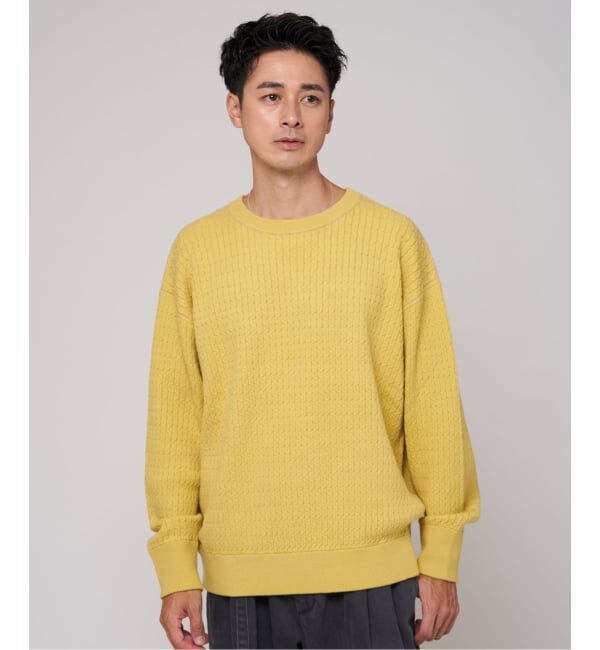 EDIFICE「スウェット ライク スモール ケーブル ニット」|ニット・セーター|
