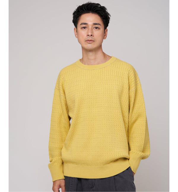 EDIFICE「スウェット ライク スモール ケーブル ニット」|ニット・セーター|