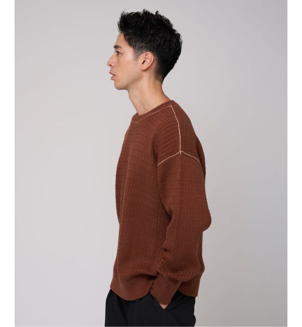 EDIFICE「スウェット ライク スモール ケーブル ニット」|ニット・セーター|
