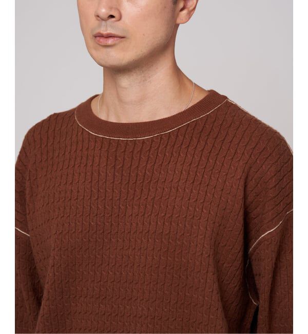EDIFICE「スウェット ライク スモール ケーブル ニット」|ニット・セーター|