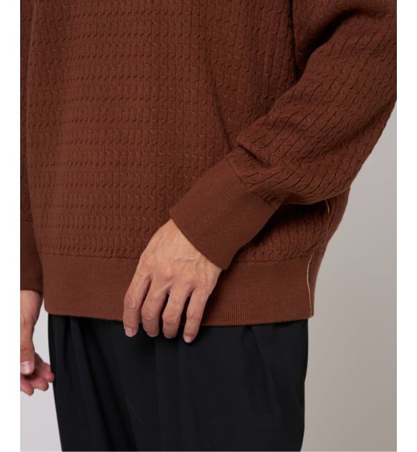EDIFICE「スウェット ライク スモール ケーブル ニット」|ニット・セーター|