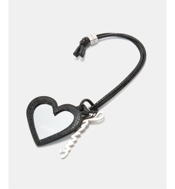 PULP「GANNI / ガニー Ganni Bou Heart Mirror Print」|キーケース|ブラック