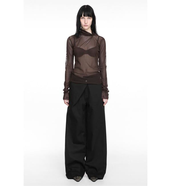 PULP「【Geek Office / ギークオフィス】NACHE / ナチェ FOLDED WIDE PANTS」|スラックス|ブラック