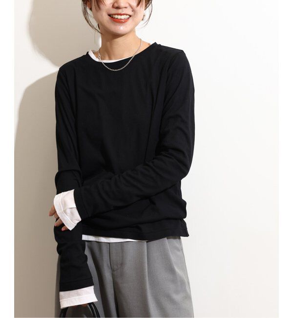 JOURNAL STANDARD relume「《追加6》ソフトテレコクルーネックロングTEE」|Tシャツ・カットソー|