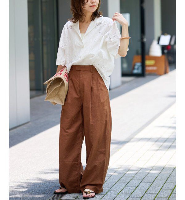 JOURNAL STANDARD relume「《追加》コットンカットワーク刺繍開襟シャツ」|シャツ・ブラウス|