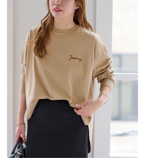 JOURNAL STANDARD relume「バック刺繍ロゴロンT」|Tシャツ・カットソー|ベージュ