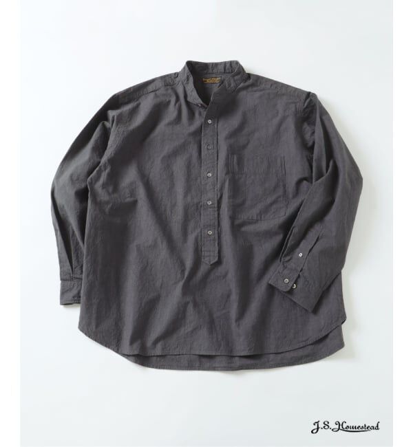 J.S.Homestead「J.S.Homestead / バンド カラー P/O シャツ」|シャツ・ブラウス|ブラック A