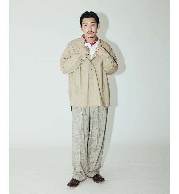 J.S.Homestead「J.S.Homestead / バンド カラー P/O シャツ」|シャツ・ブラウス|