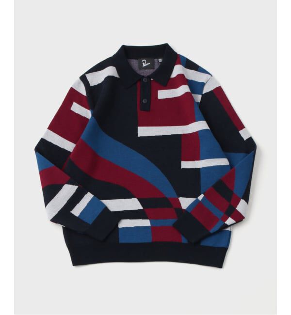 JOURNAL STANDARD「by Parra Vertical forest knitted ポロシャツ」|ニット・セーター|ブルー