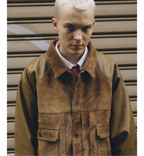 JOURNAL STANDARD「A LEATHER &times; JOURNAL STANDARD COMBI TRUCKER JACKET」|ライダースジャケット|