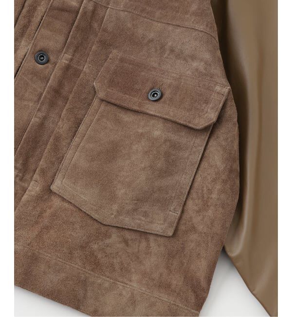 JOURNAL STANDARD「A LEATHER &times; JOURNAL STANDARD COMBI TRUCKER JACKET」|ライダースジャケット|