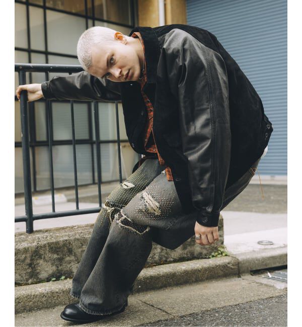 JOURNAL STANDARD「A LEATHER &times; JOURNAL STANDARD COMBI TRUCKER JACKET」|ライダースジャケット|