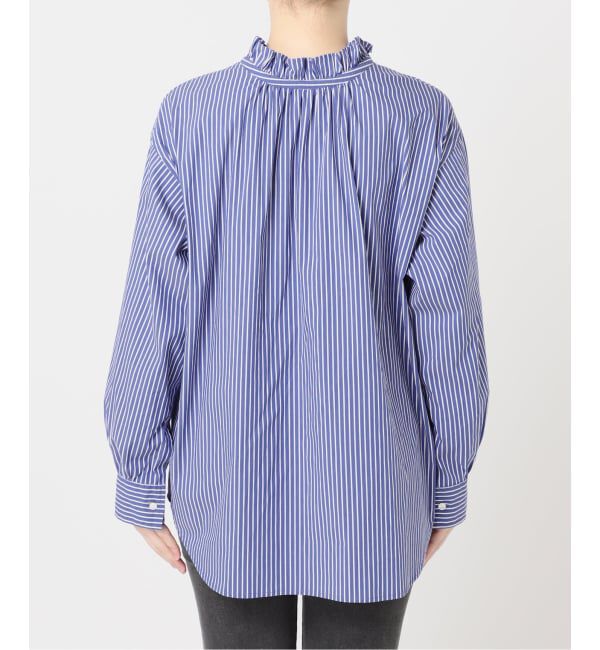 JOURNAL STANDARD relume「《追加2》ハイカウントストライプスタンドカラー2way」|シャツ・ブラウス|