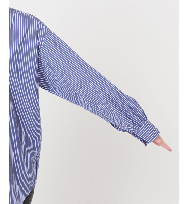 JOURNAL STANDARD relume「《追加2》ハイカウントストライプスタンドカラー2way」|シャツ・ブラウス|