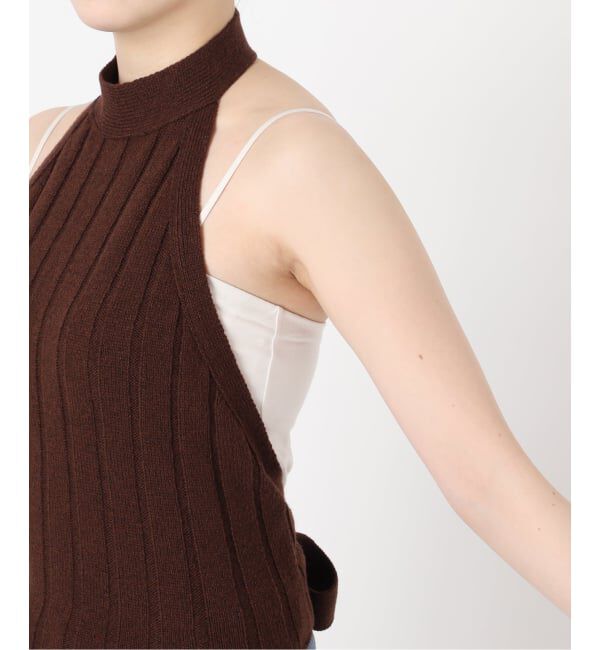 journal standard L'essage「ワイドRIBホルターベスト」|ニット・セーター|