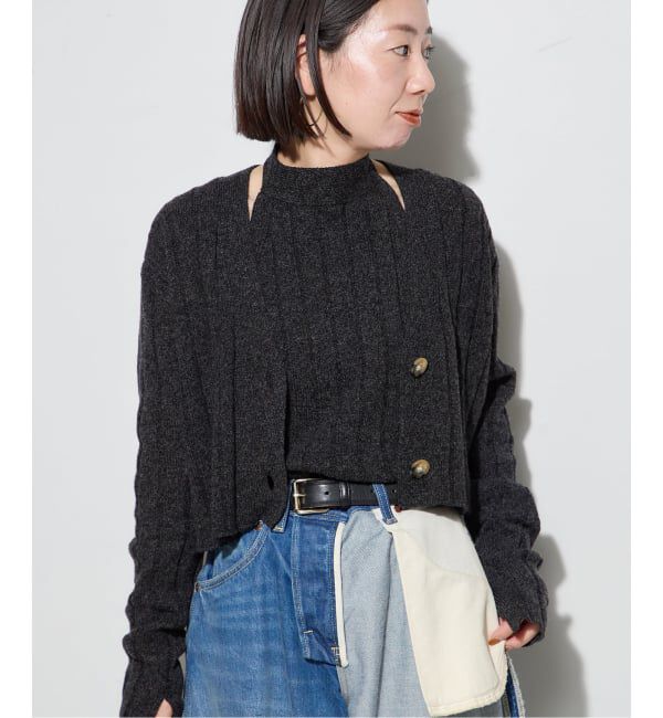 journal standard L'essage「ワイドRIBホルターベスト」|ニット・セーター|