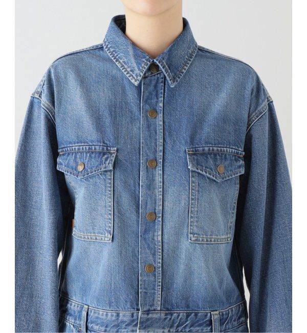 Spick and Span「51/2 ONE-PIECE LINE DENIM」|ワンピース|