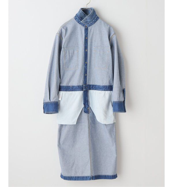 Spick and Span「51/2 ONE-PIECE LINE DENIM」|ワンピース|