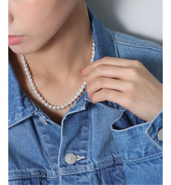 Lilas by Spick&Span「ポテトパール*テクスチャーパーツネックレス K10」|ネックレス|