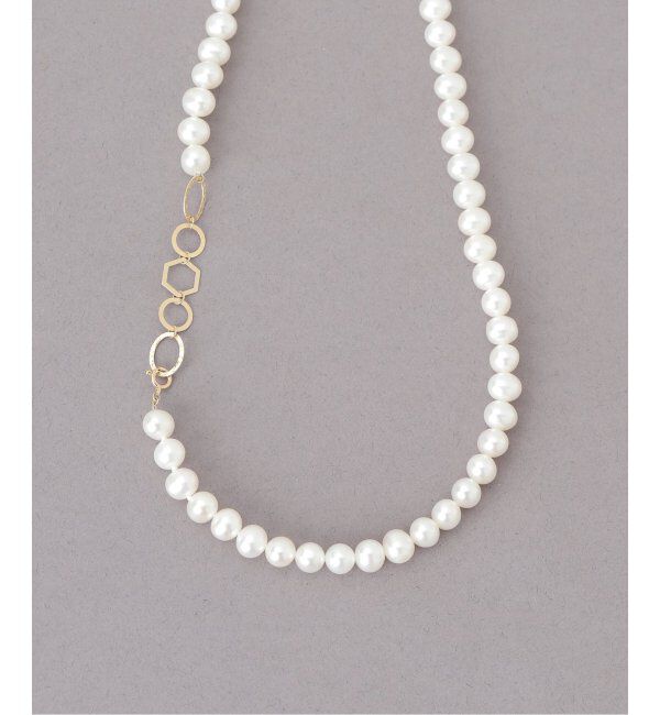 Lilas by Spick&Span「ポテトパール*テクスチャーパーツネックレス K10」|ネックレス|