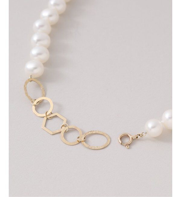 Lilas by Spick&Span「ポテトパール*テクスチャーパーツネックレス K10」|ネックレス|