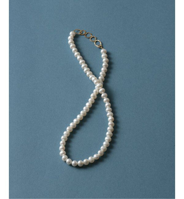 Lilas by Spick&Span「ポテトパール*テクスチャーパーツネックレス K10」|ネックレス|