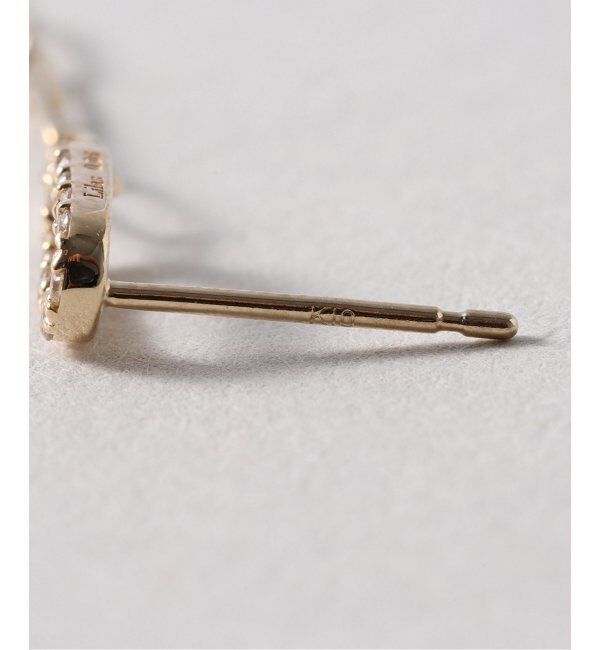 Lilas by Spick&Span「オーバルダイヤクリップチェーンピアス K10（両耳）」|ピアス|