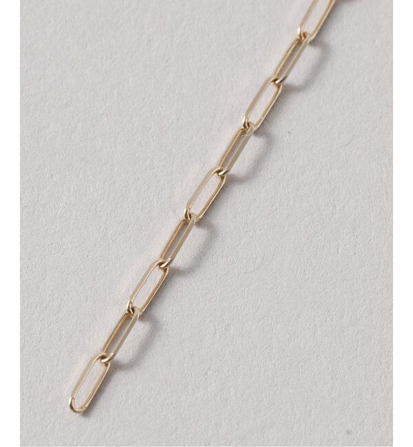 Lilas by Spick&Span「オーバルダイヤクリップチェーンピアス K10（両耳）」|ピアス|