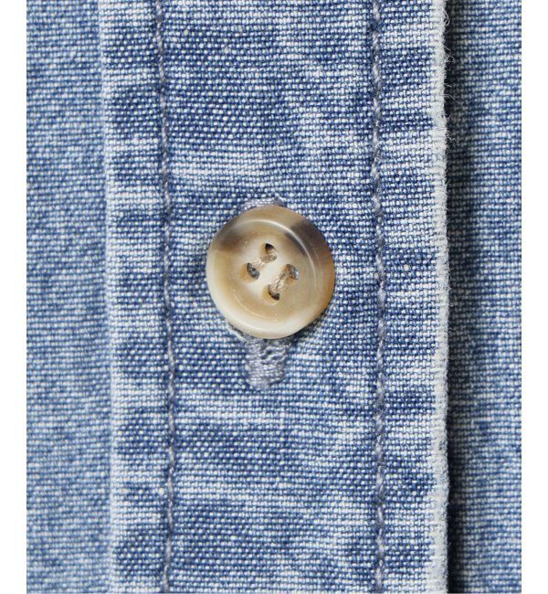 Spick and Span「《WEB限定 / 追加》バンドカラーボックスダンガリーシャツ」|シャツ・ブラウス|