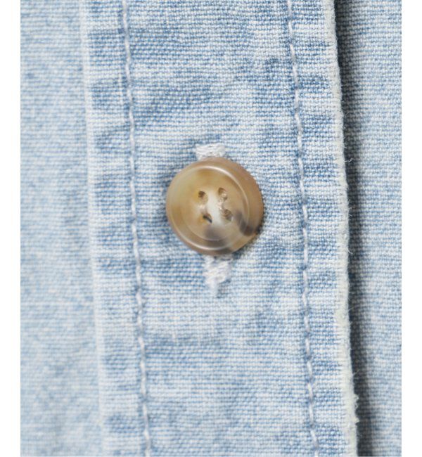 Spick and Span「《WEB限定 / 追加》バンドカラーボックスダンガリーシャツ」|シャツ・ブラウス|