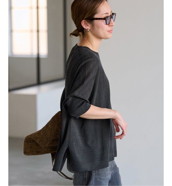 FRAMeWORK「ペーパーミックスポンチョニット」|ニット・セーター|