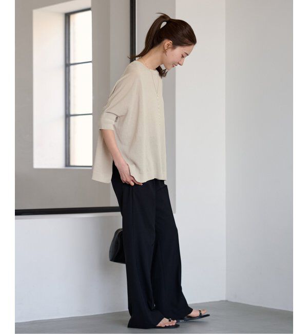 FRAMeWORK「ペーパーミックスポンチョニット」|ニット・セーター|