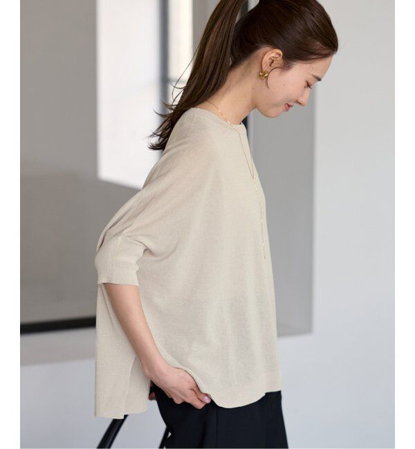 FRAMeWORK「ペーパーミックスポンチョニット」|ニット・セーター|