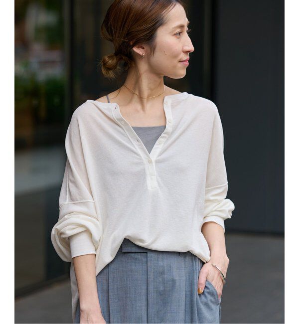 FRAMeWORK「サーフニットヘンリーTee」|Tシャツ・カットソー|ホワイト