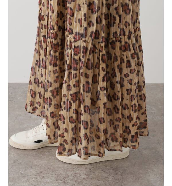 FRAMeWORK「enrica/エンリカ コットンシルク レオパード ティアードスカート」|スカート|