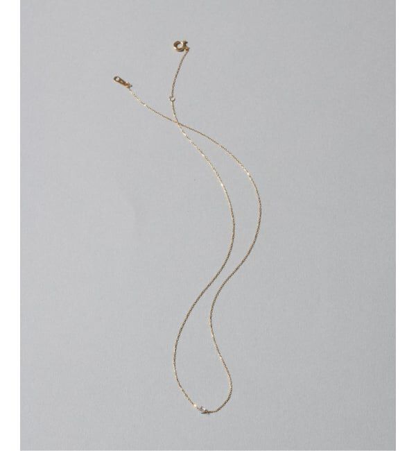 Lilas by Spick&Span「ホールダイヤ1pサイドチェーンネックレス K18」|ネックレス|