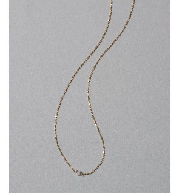 Lilas by Spick&Span「ホールダイヤ1pサイドチェーンネックレス K18」|ネックレス|