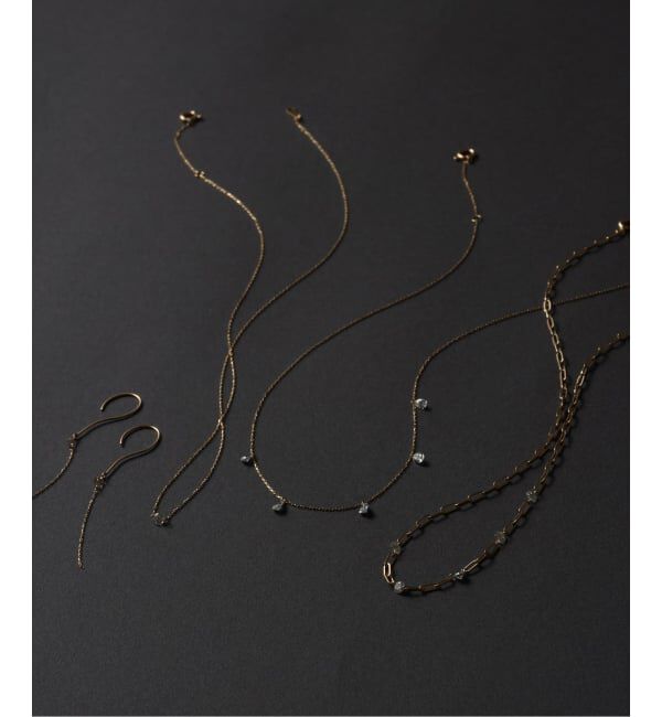 Lilas by Spick&Span「ホールダイヤ1pサイドチェーンネックレス K18」|ネックレス|