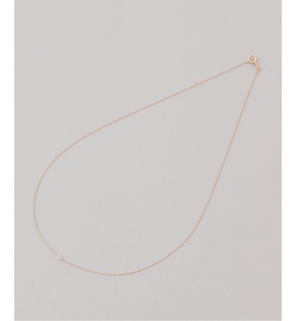 Lilas by Spick&Span「ホールダイヤ1pサイドチェーンネックレス K18」|ネックレス|