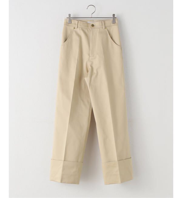 NOBLE「ロールアップチノパンツ」|スラックス|ベージュ