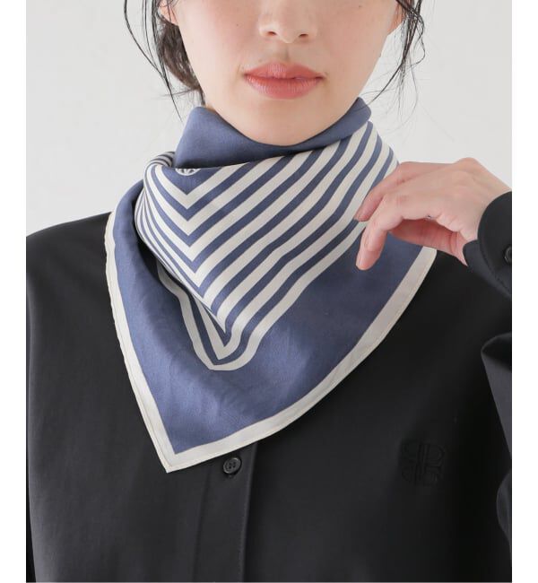 NOBLE「LE SCARF/レスカーフ STRIPED SCARF 65cm」|バンダナ・スカーフ|
