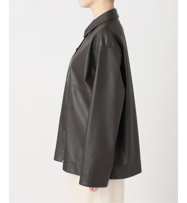 NOBLE「フェイクレザーオーバーシャツ」|シャツ・ブラウス|