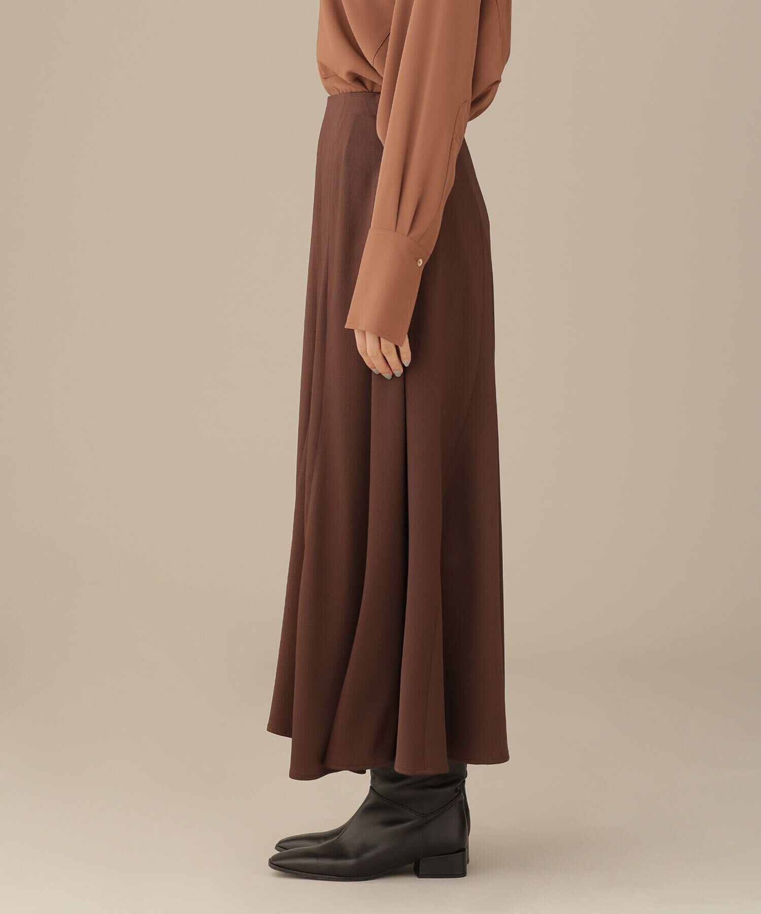 nano･universe「LB.03/エスカルゴ切り替えサテンスカート」|スカート|