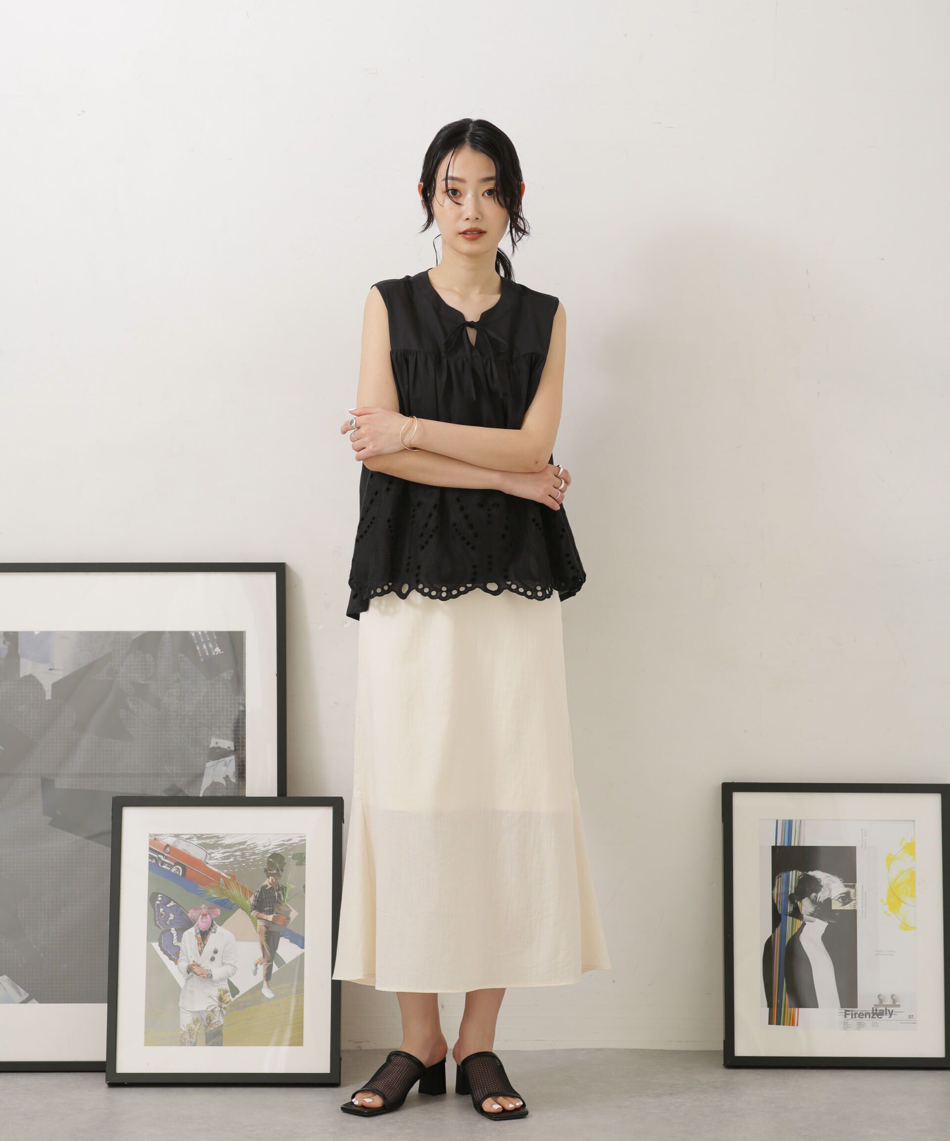 nano･universe「LB04/バックフレアデザインスカート」|スカート|