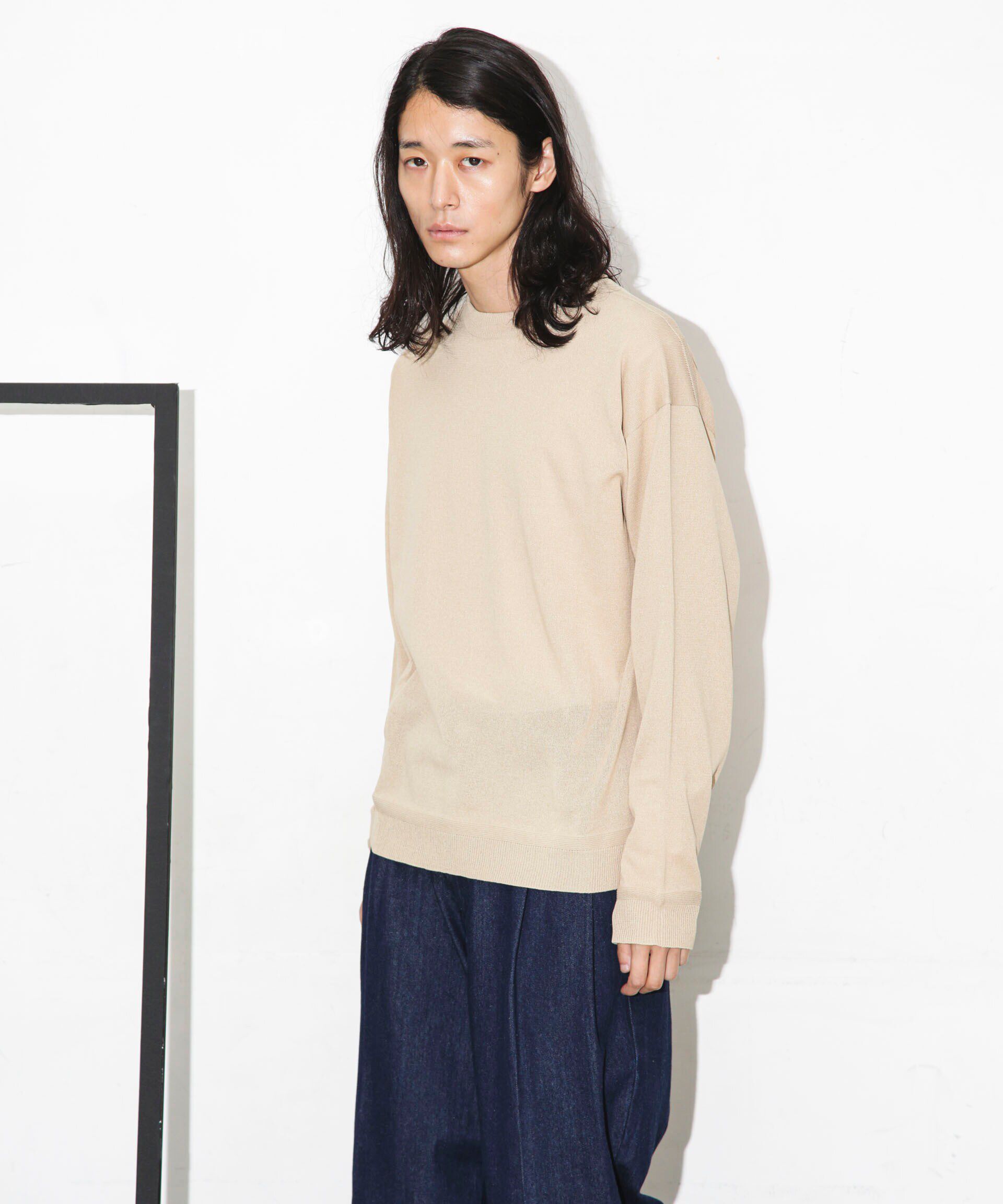 nano･universe「｢WAGAMI｣クルーネックニットTシャツ 長袖」|ニット・セーター|