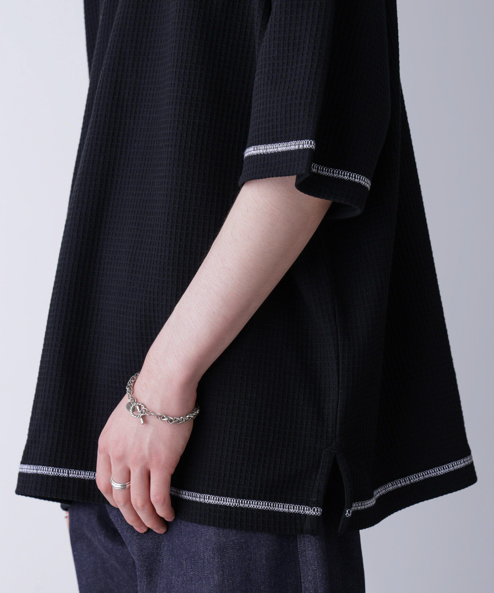 nano･universe「配色ステッチビックワッフルTシャツ 半袖」|Tシャツ・カットソー|