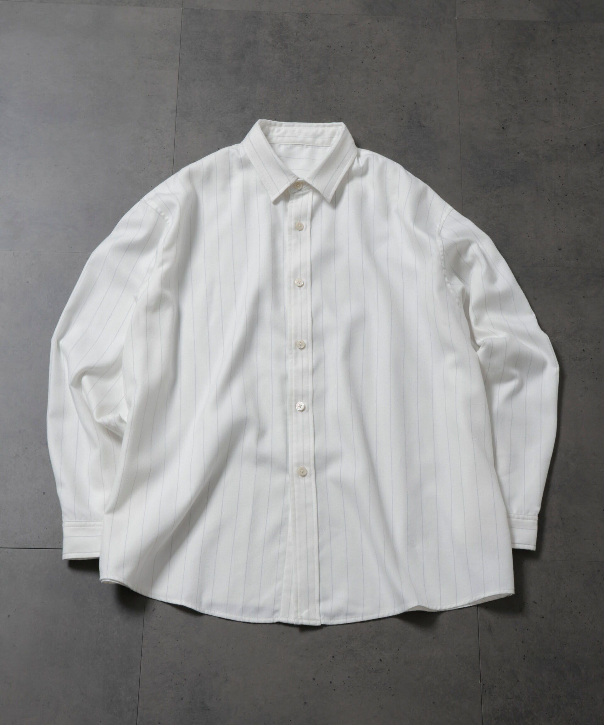 nano･universe「HOTEL PALACE(ｵﾃﾙﾊﾟﾗｽ)ﾌﾞﾗｯｼｭﾄﾞﾁｮｰｸｽﾄﾗｲﾌﾟﾚｷﾞ  」|シャツ・ブラウス|ホワイト