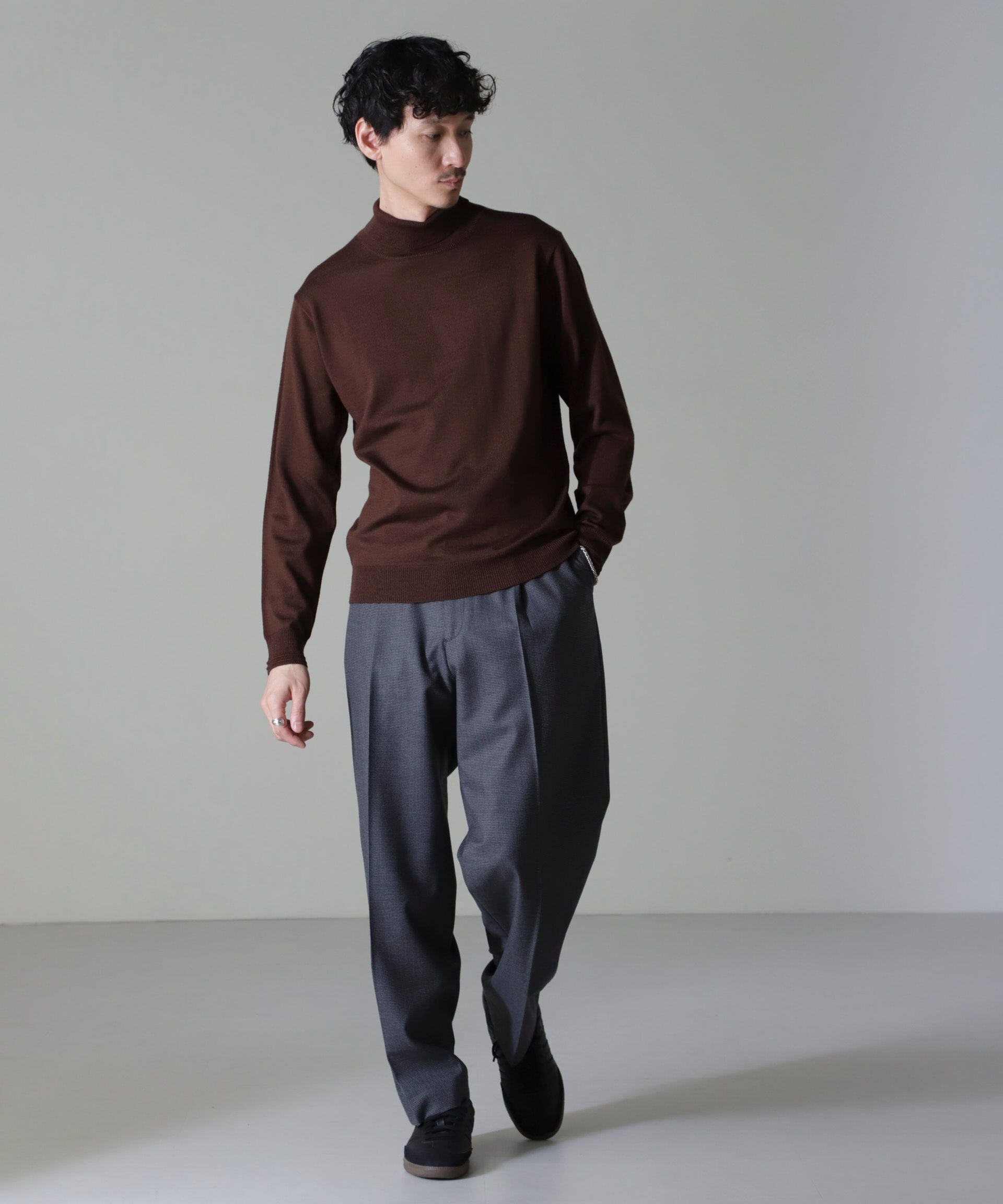 nano･universe「タスマニアミックスタートルニット」|ニット・セーター|