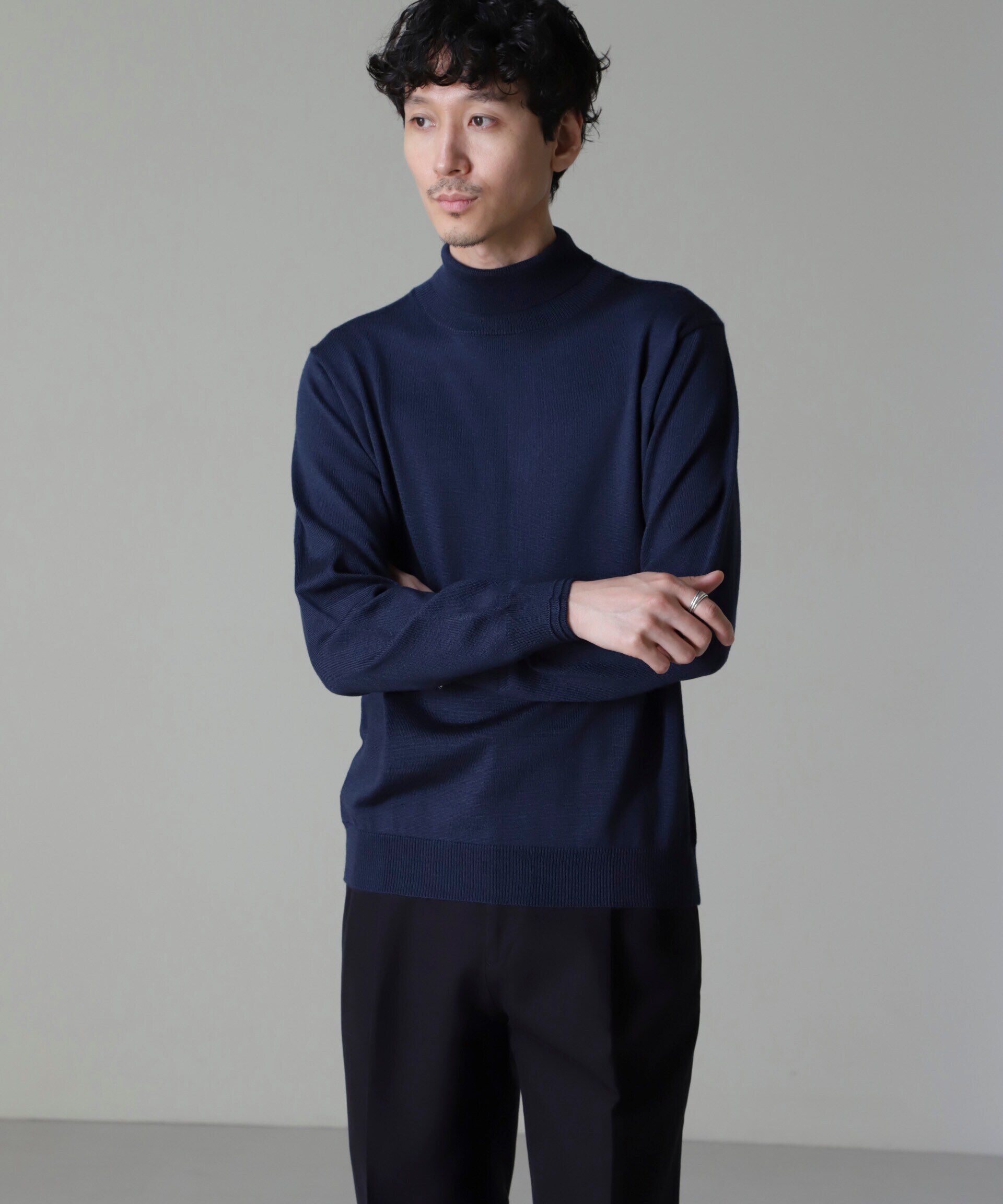 nano･universe「タスマニアミックスタートルニット」|ニット・セーター|